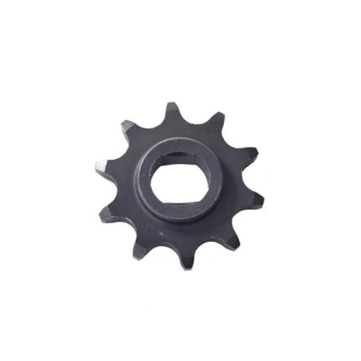 420 10T motor sprocket, dark gray gear wheel with central mounting hole
