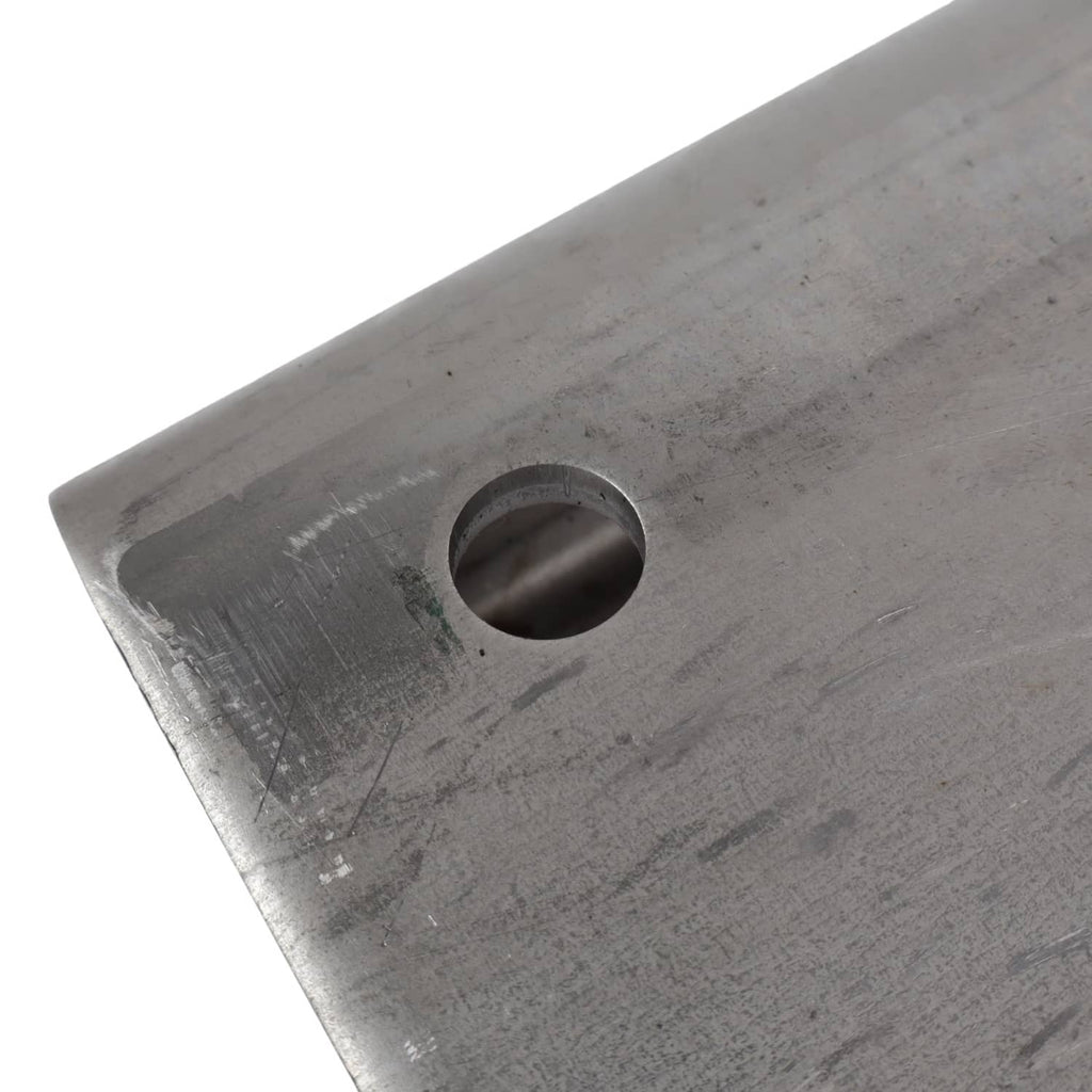 Steel equalizer bracket plate with circular mounting hole