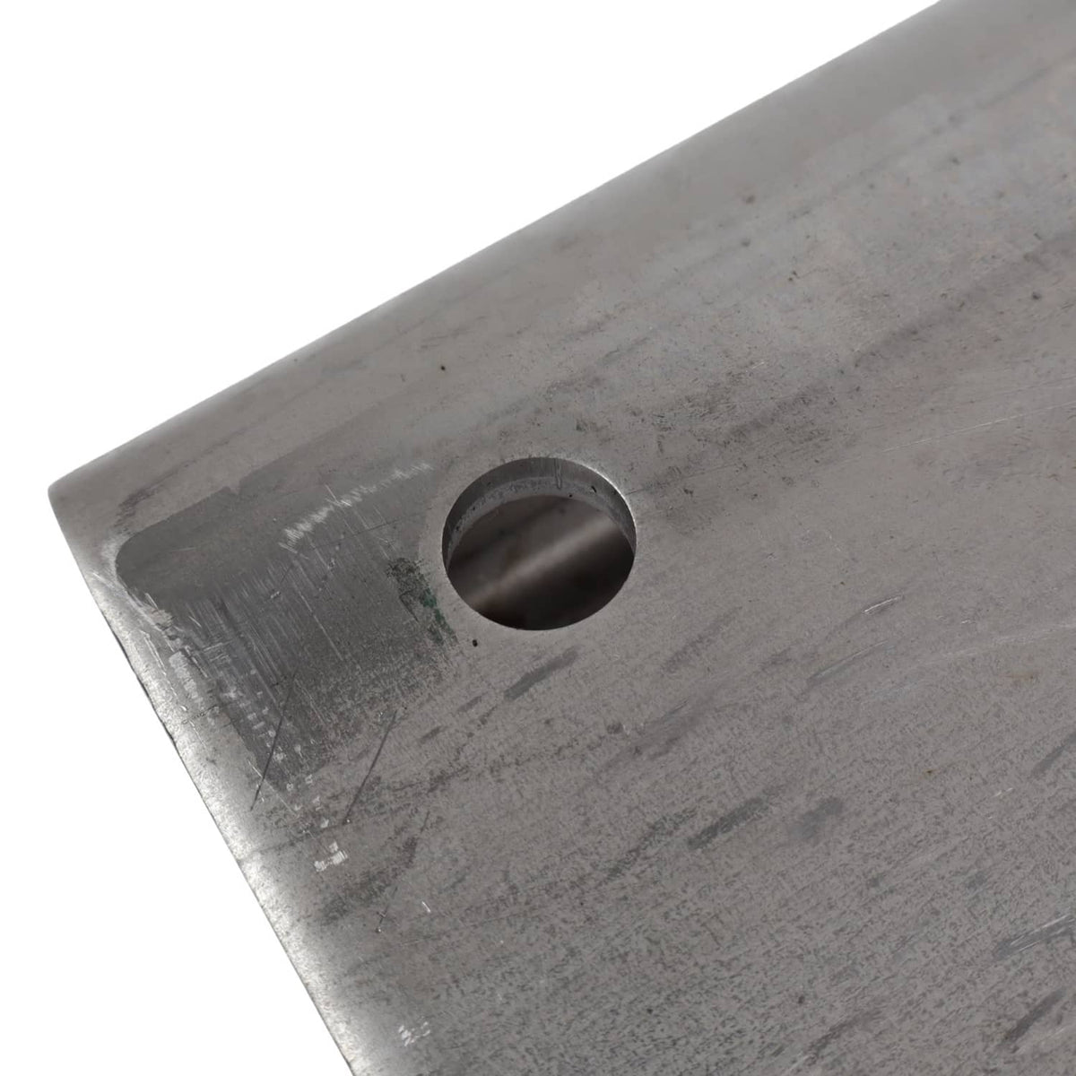 Steel equalizer bracket plate with circular mounting hole