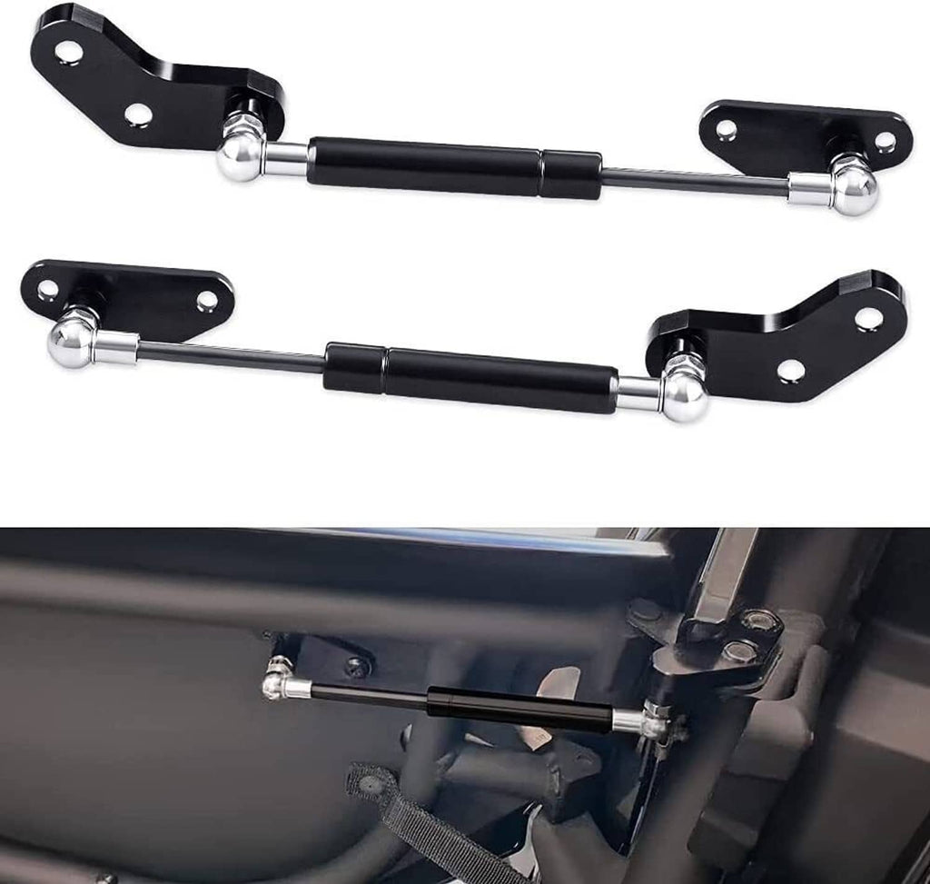 Black and chrome door strut kit with two shocks and mounting brackets