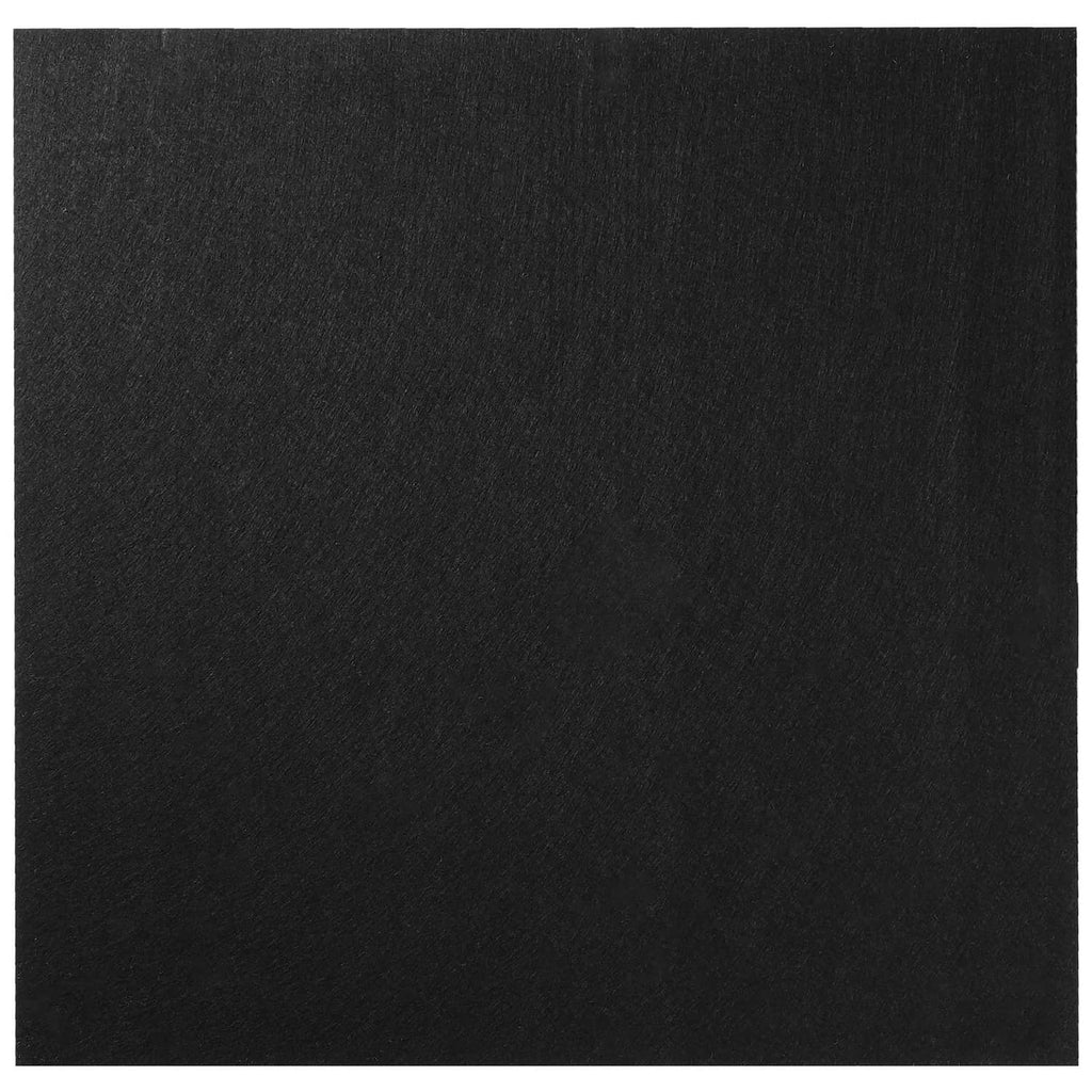 Gray square carpet tile with attached padding, textured surface