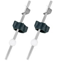 Bathroom sink pop-up stopper replacement kit with chrome rod, white pivot ball, dark clips