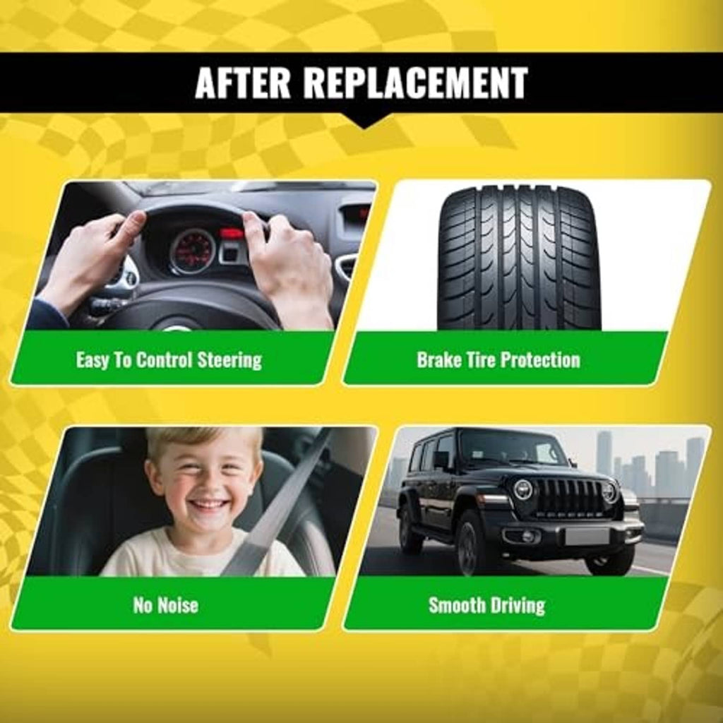 After replacement benefits graphic for control arm kit, showing smoother driving