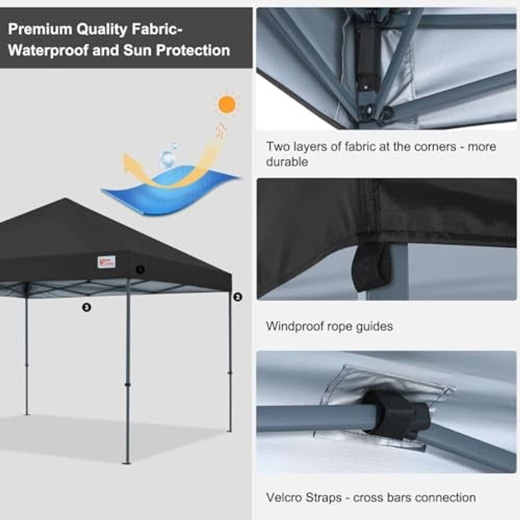 Black replacement canopy top with waterproof fabric and corner reinforcement details