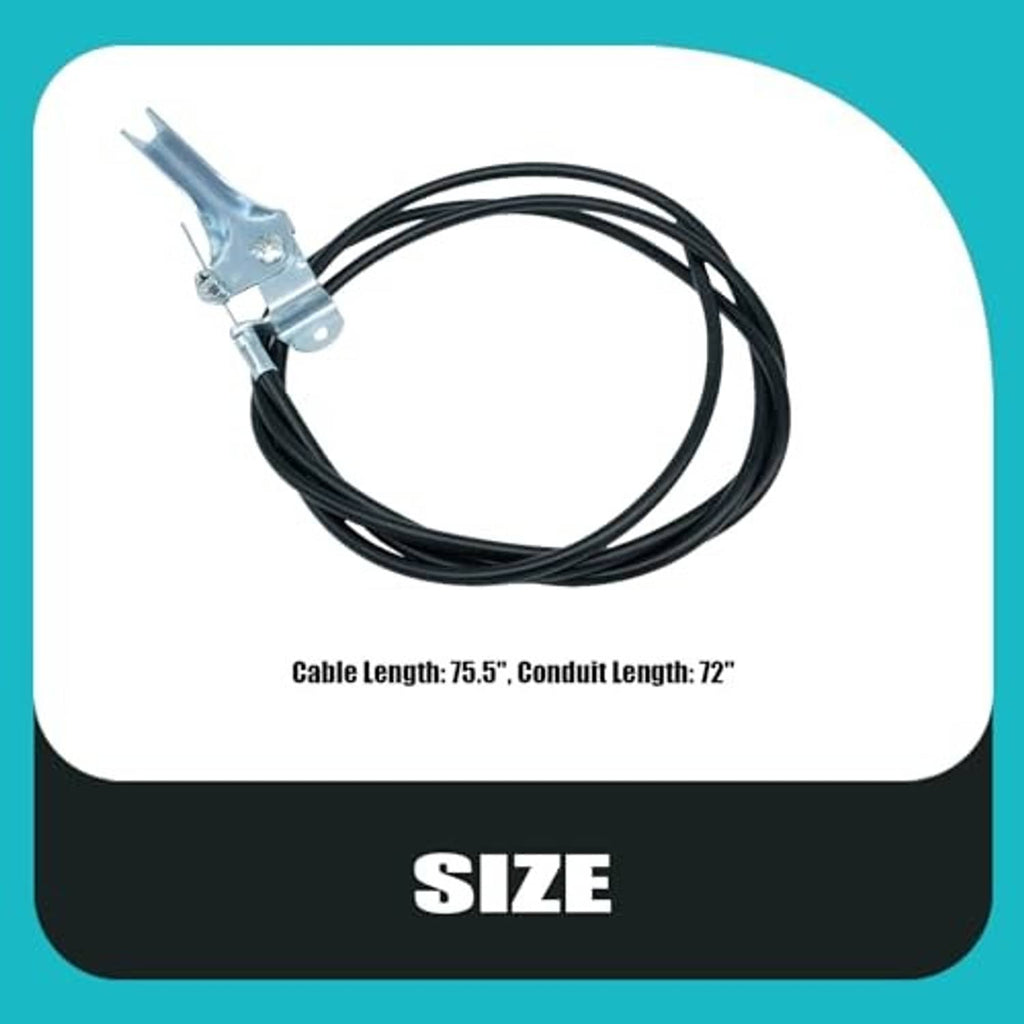 Throttle cable assembly with black cable bundle and silver mounting clip