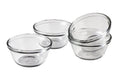 Clear glass custard cups set of 4 with wide rims