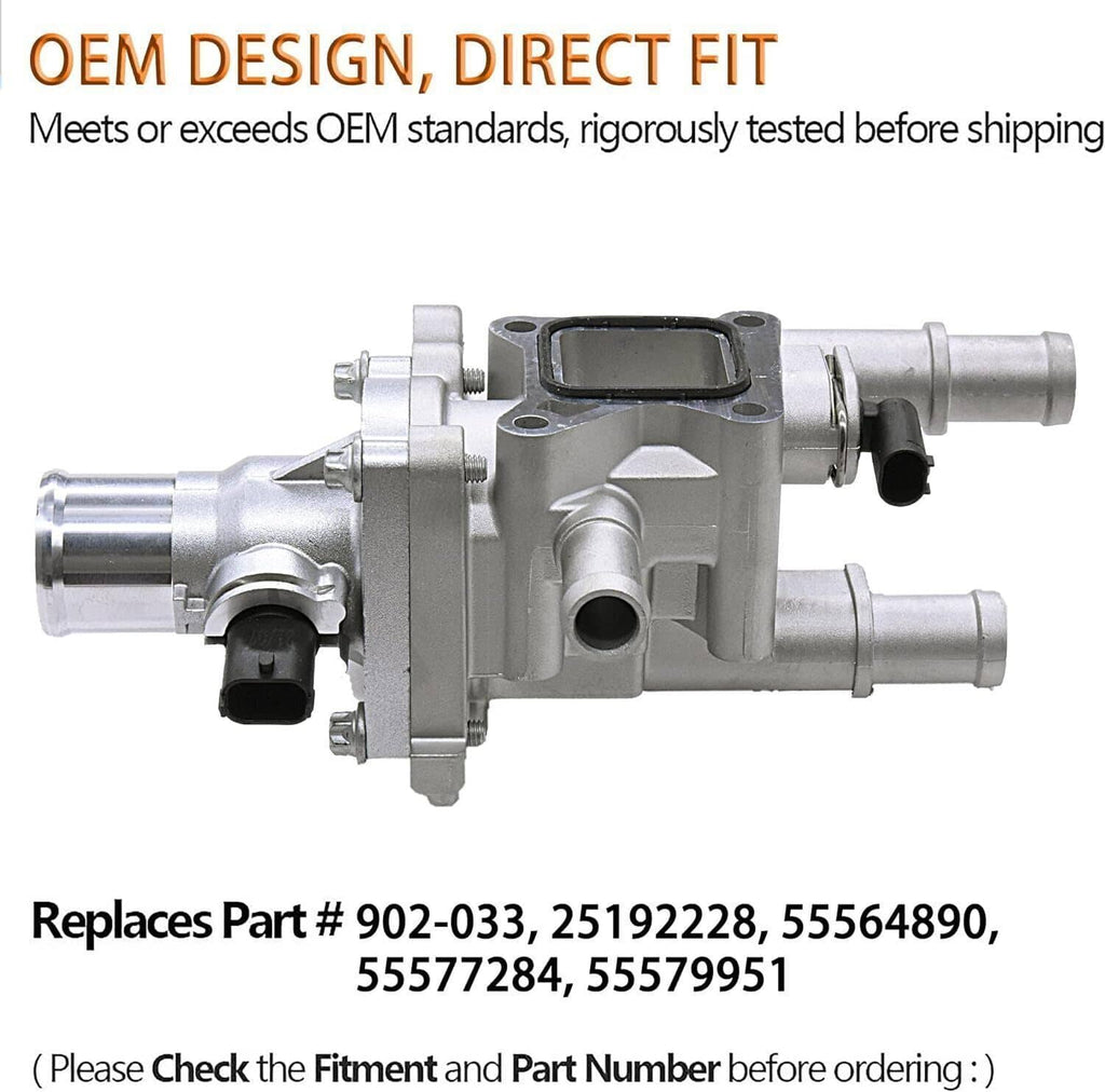 Thermostat housing assembly with metal direct-fit body and side sensor ports