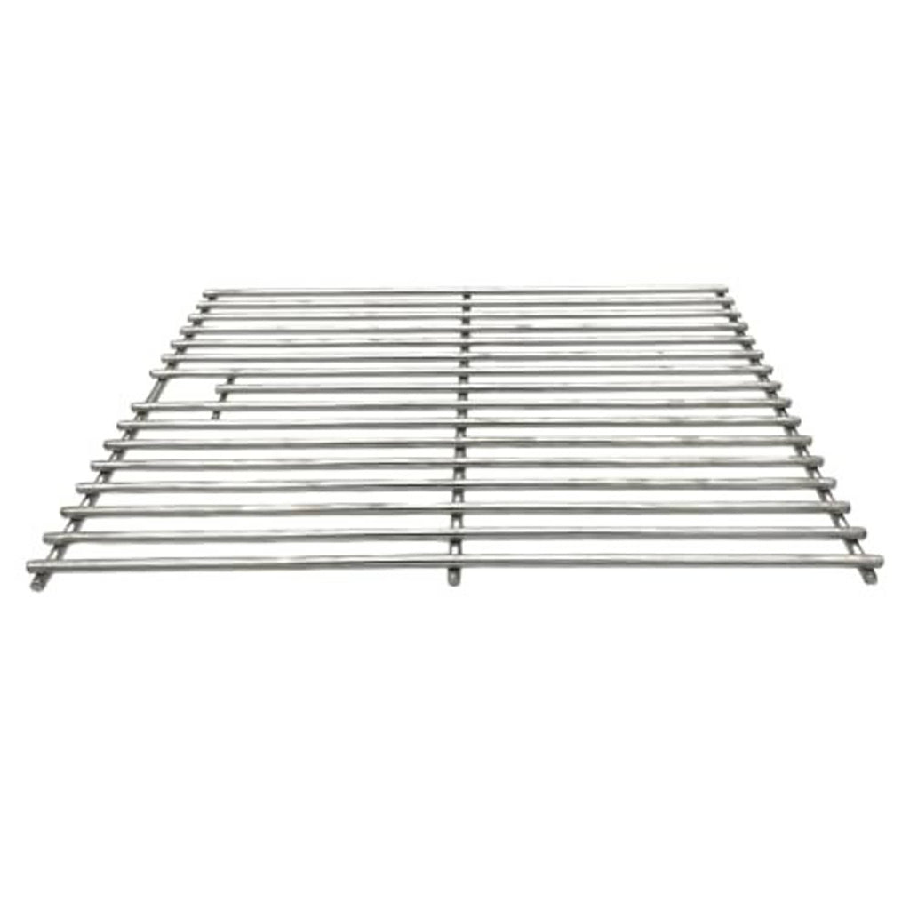 Stainless steel cooking grate, horizontal wire grid with sturdy end rails
