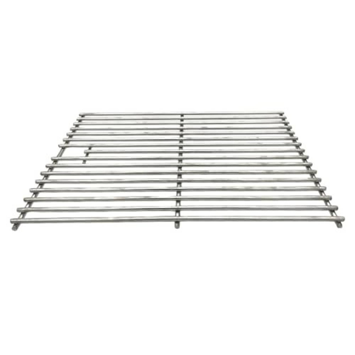 Stainless steel cooking grate, horizontal wire grid with sturdy end rails