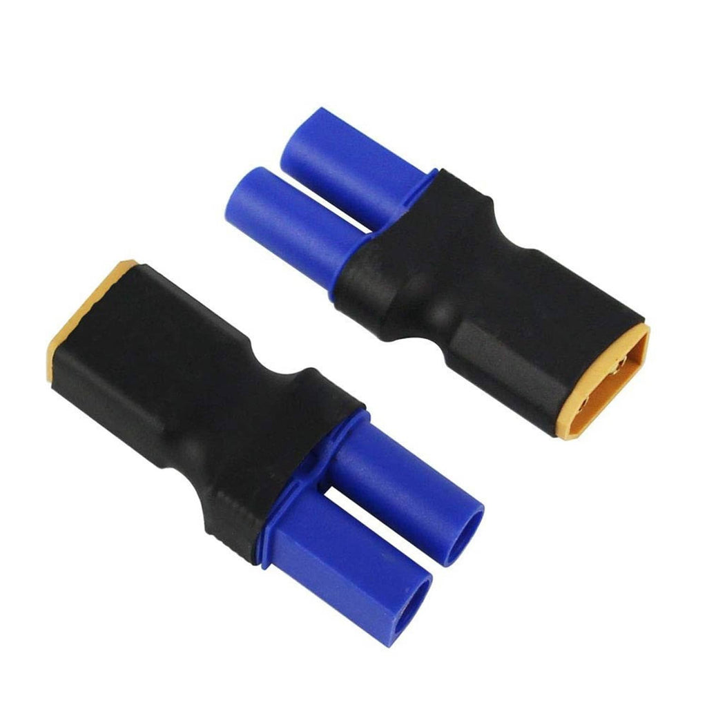 XT60-to-EC5 adapter connector, black and blue housings