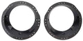 Black speaker adapter plate with round mounting ring and bolt holes
