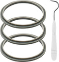 Grey rubber gasket seal ring set with white installation tool for blender lid