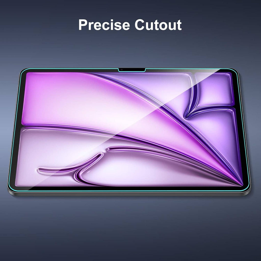 iPad screen protector tempered glass with precise cutout for display and sensors