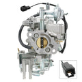 Carburetor assembly with throttle body and wiring harness, includes rear flange mount