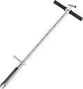40-inch stainless steel soil sampler probe with T-handle and cylindrical soil core tube