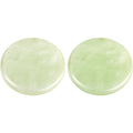 Round light green jade stone for eyelash glue, smooth polished surface