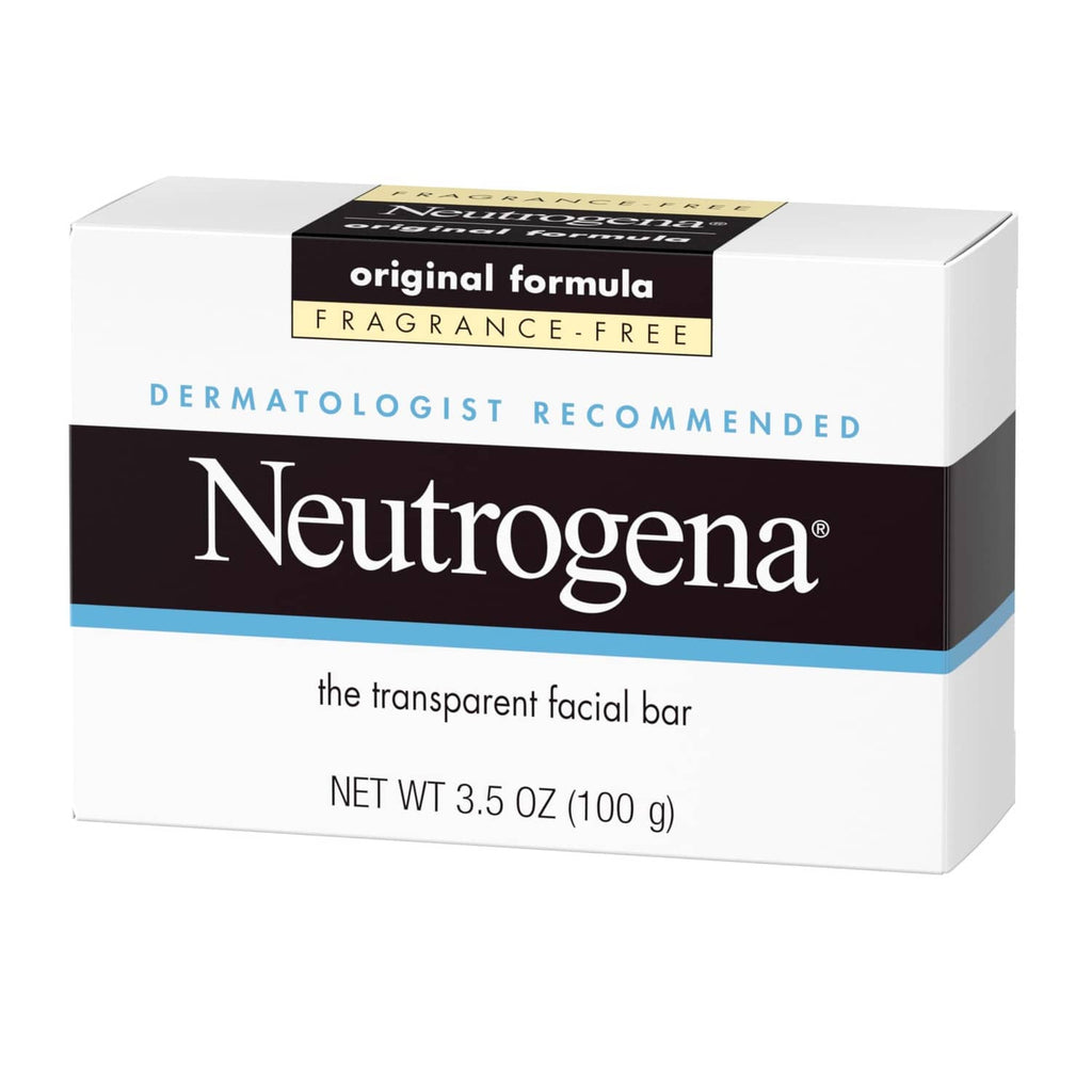 Neutrogena Original Transparent Facial Cleansing Bar box, 3.5 oz