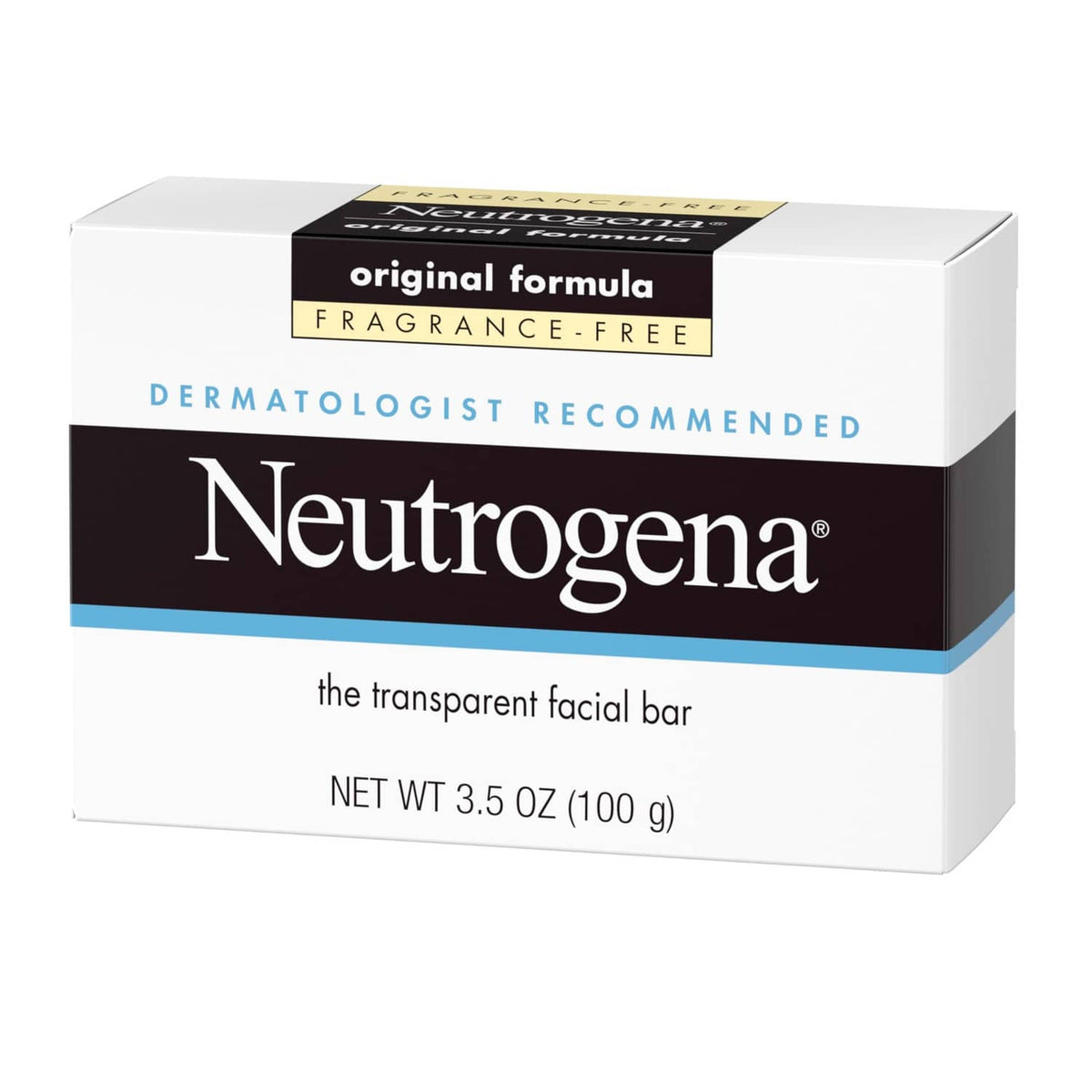Neutrogena Original Transparent Facial Cleansing Bar box, 3.5 oz