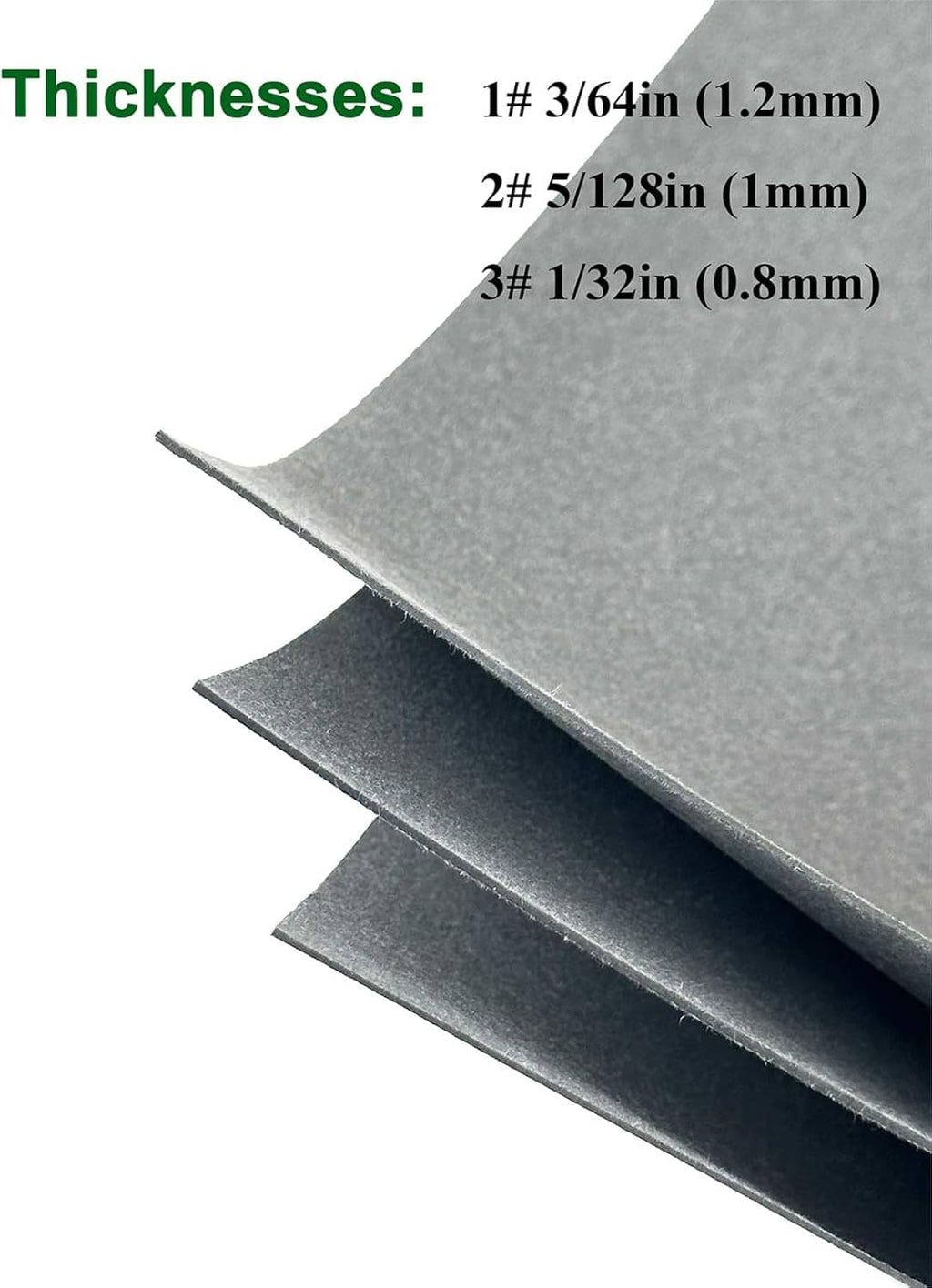 Stack of dark gray gasket paper sheets showing layered thickness at the edge