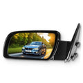 Driver-side replacement side mirror with black housing and reflective glass lens