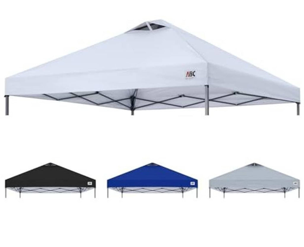 Replacement canopy top set: white, black, blue, and gray options with vented peak