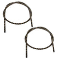 Set of two braided drive shaft cables with dark checkered pattern and U-shaped ends