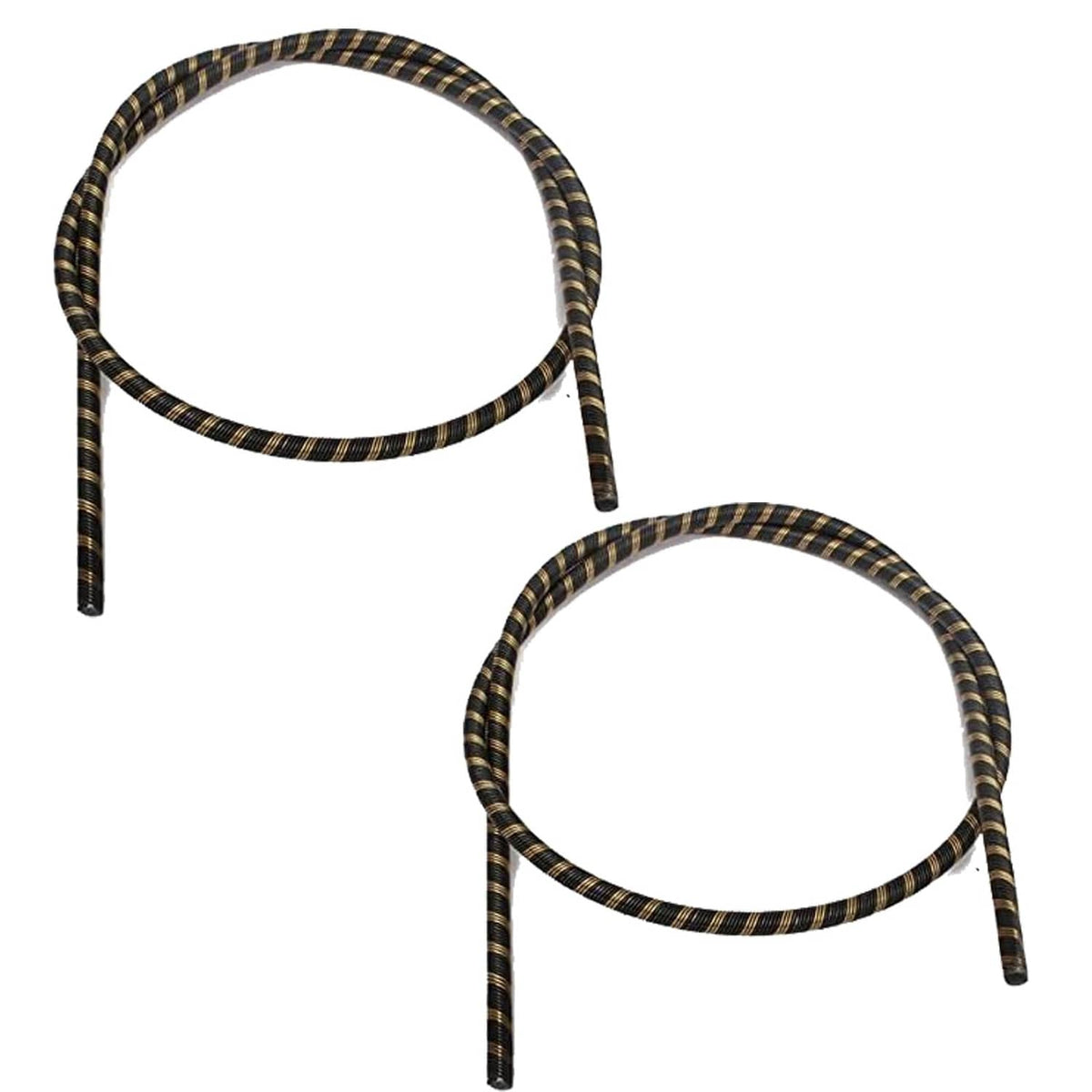Set of two braided drive shaft cables with dark checkered pattern and U-shaped ends