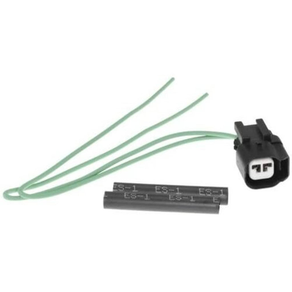 ABS wheel speed sensor wiring pigtail, green wire leads and gray plug with terminal sleeves