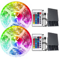 Multicolor LED strip light reels with battery pack and remote controller