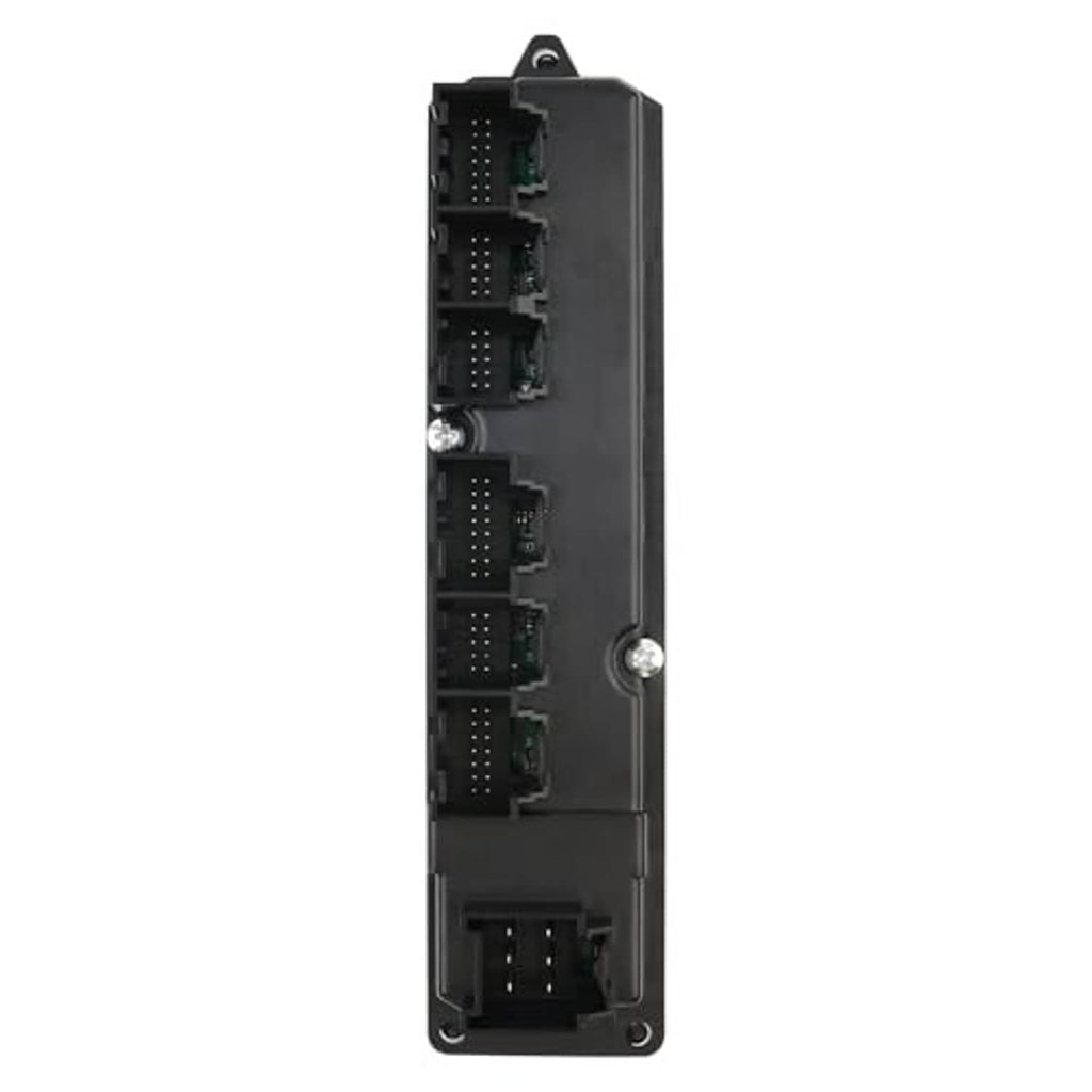 Power window and mirror switch module with exposed wiring connectors, black