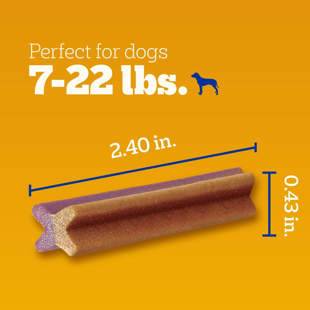 Dental treat stick length 2.40 in for 7–22 lb dogs