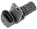 Engine crankshaft position sensor with gray connector, blue O-ring, and metal bracket
