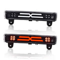 LED third brake light with clear lens, black housing, unlit, X-style LED bar
