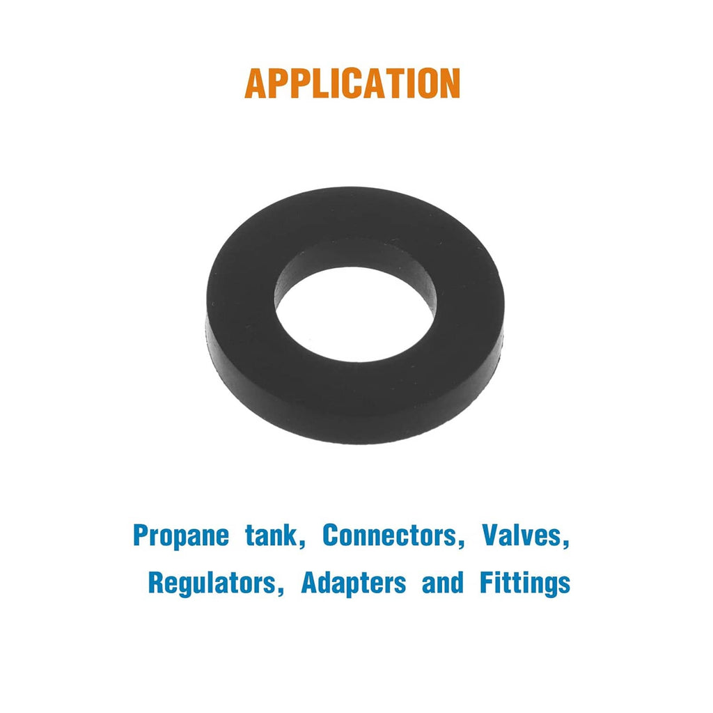 Single black O-ring gasket, round rubber washer for tank adapter