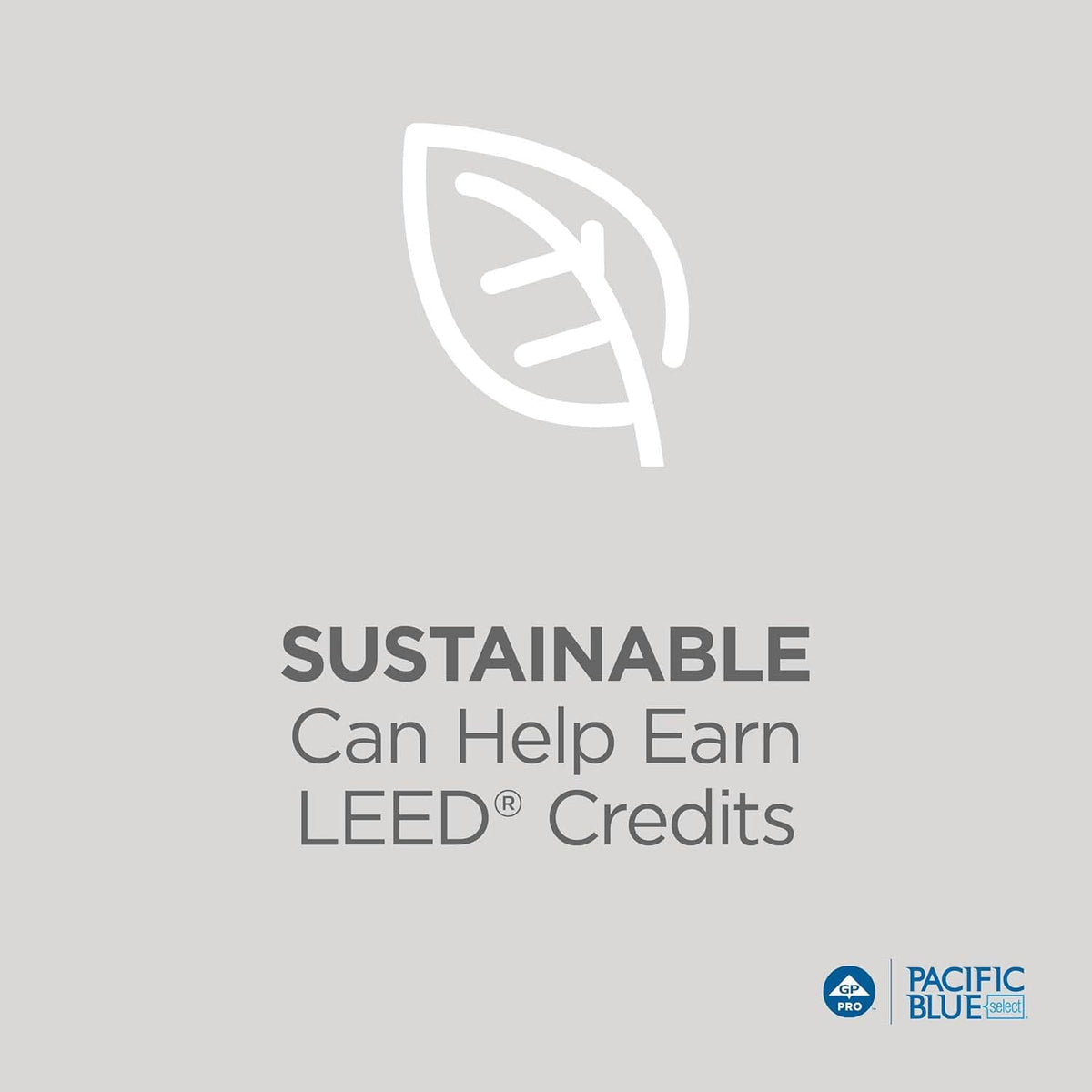 2-ply standard toilet paper sustainability infographic with leaf symbol
