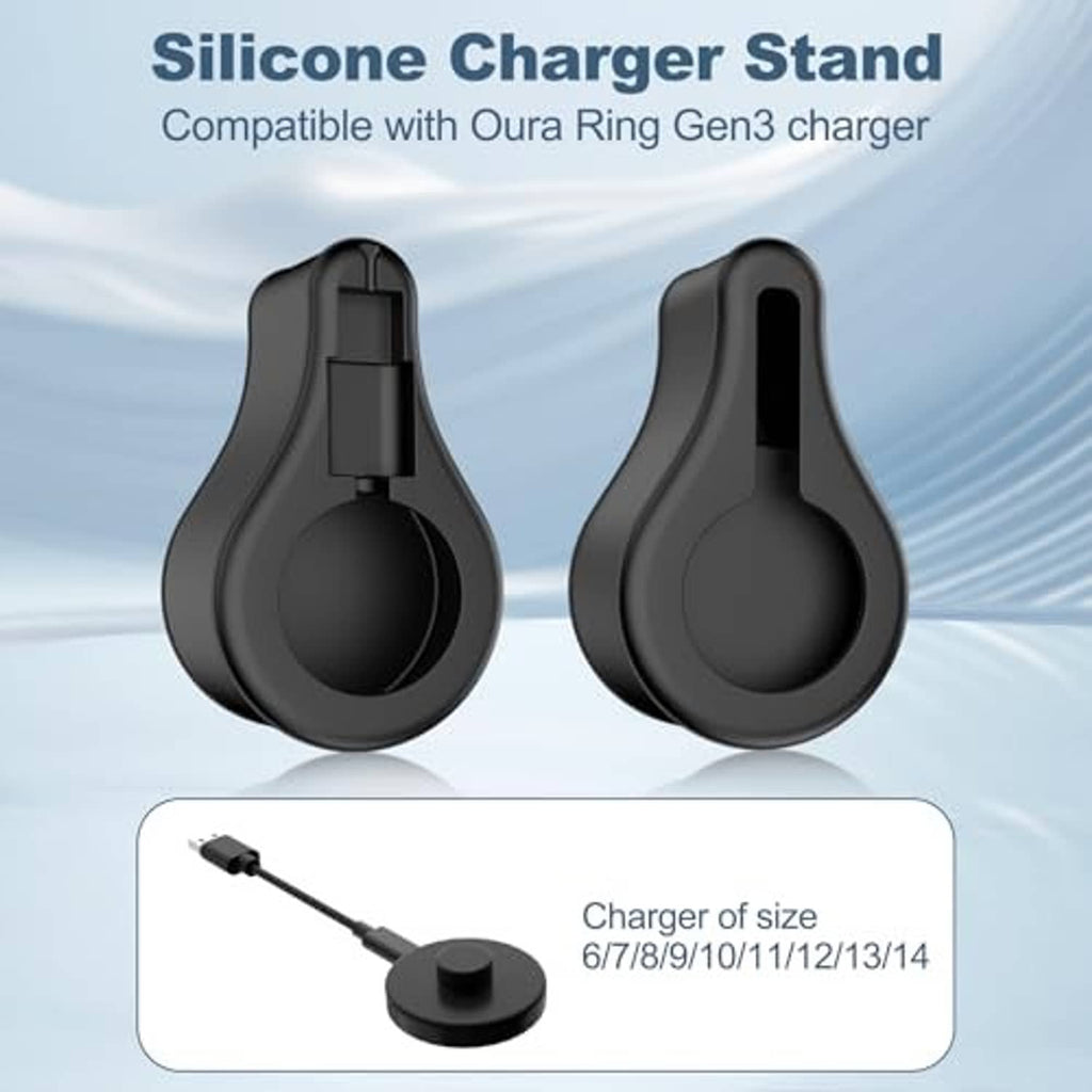 Black silicone charger stand protector with cradle opening and charging connector