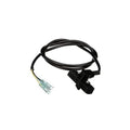 Marine trim sender wiring harness with black connectors and clear spade terminal lead