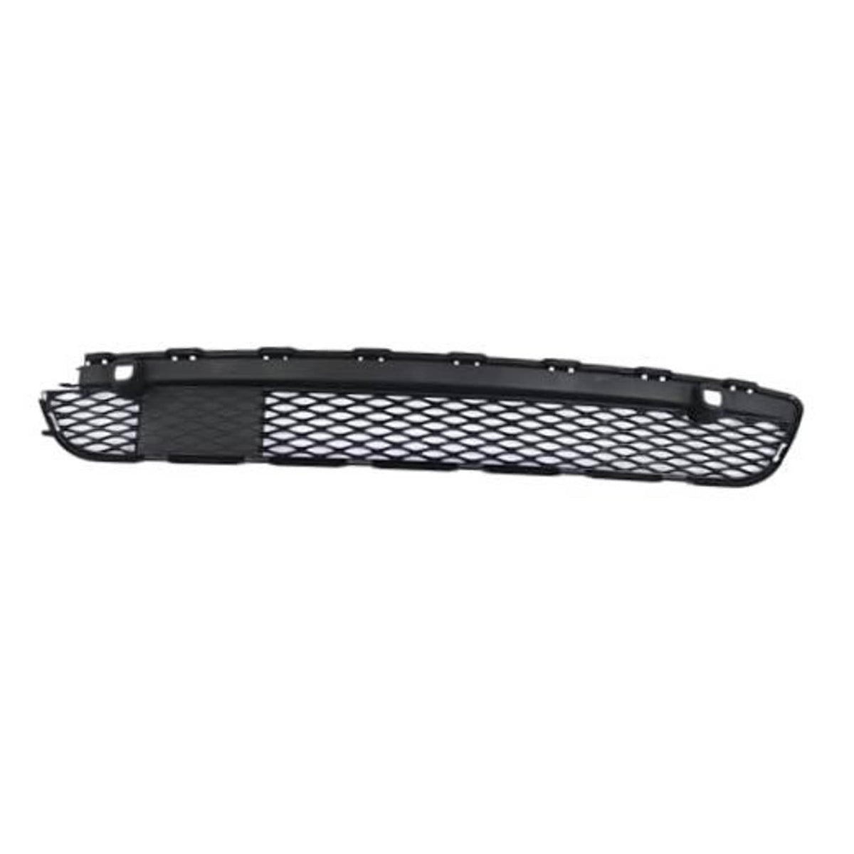 Black front bumper lower grille with mesh diamond pattern and mounting clips