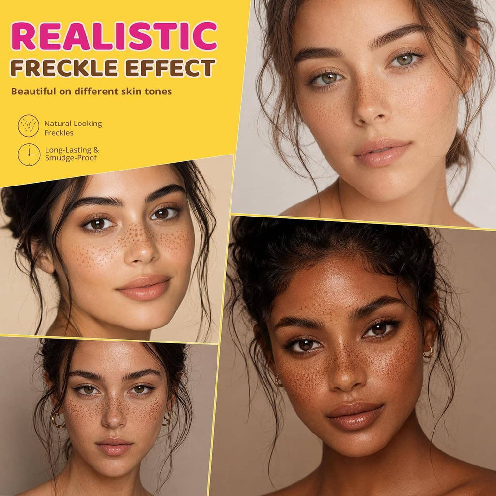 Freckle stamp pen with realistic freckle effect on different skin tones