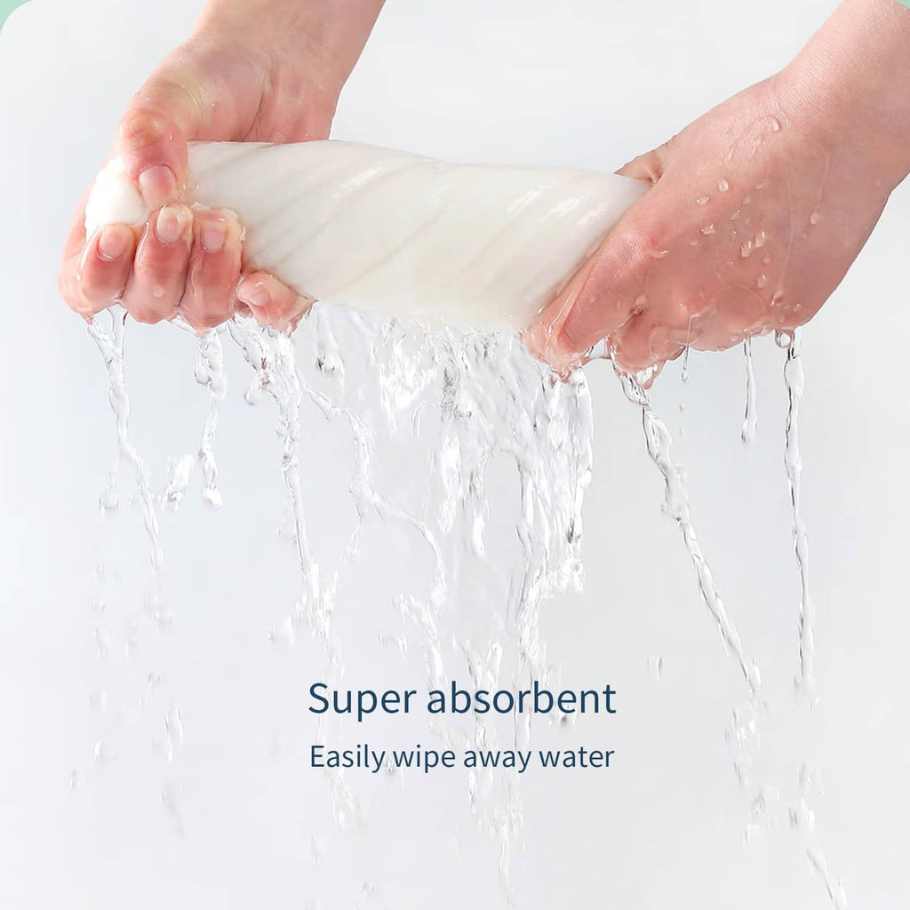 White disposable bath towel, super absorbent surface for easy water wiping