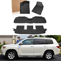 Black molded floor mat set for front and rear, with raised grip ridges.