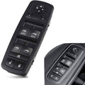 Black driver power window switch with auto buttons and window lock controls