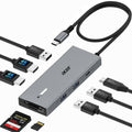 USB-C docking station with HDMI and multiple USB ports plus two USB cables
