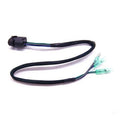 Boat power trim tilt switch with black control housing and green connector wires
