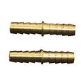 3/8 in brass hose mender fitting, pack of 2, threaded barbed coupling pieces