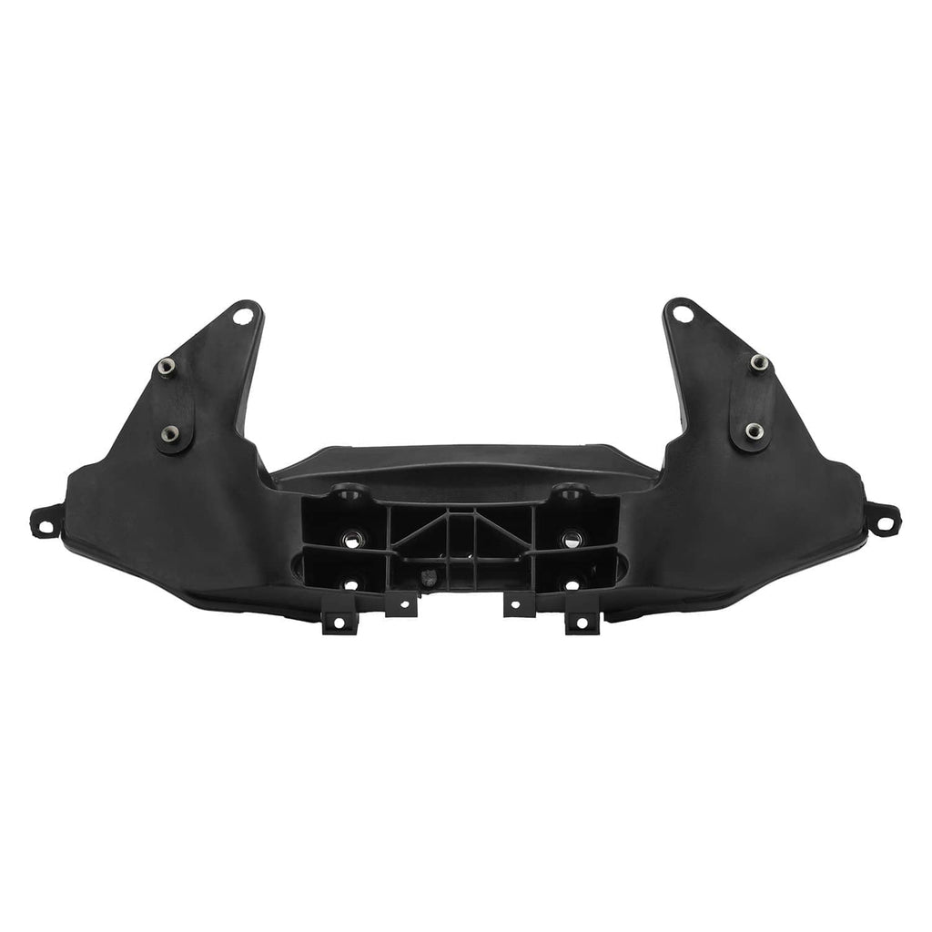 Black ABS upper stay headlight bracket with two side tabs and central mounting structure