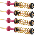 Washer suspension rod set with red rods, gold coil springs, and black top mounts (4 rods).
