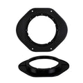 Black speaker mounting plates for 6–6.75 in speakers, with screw holes