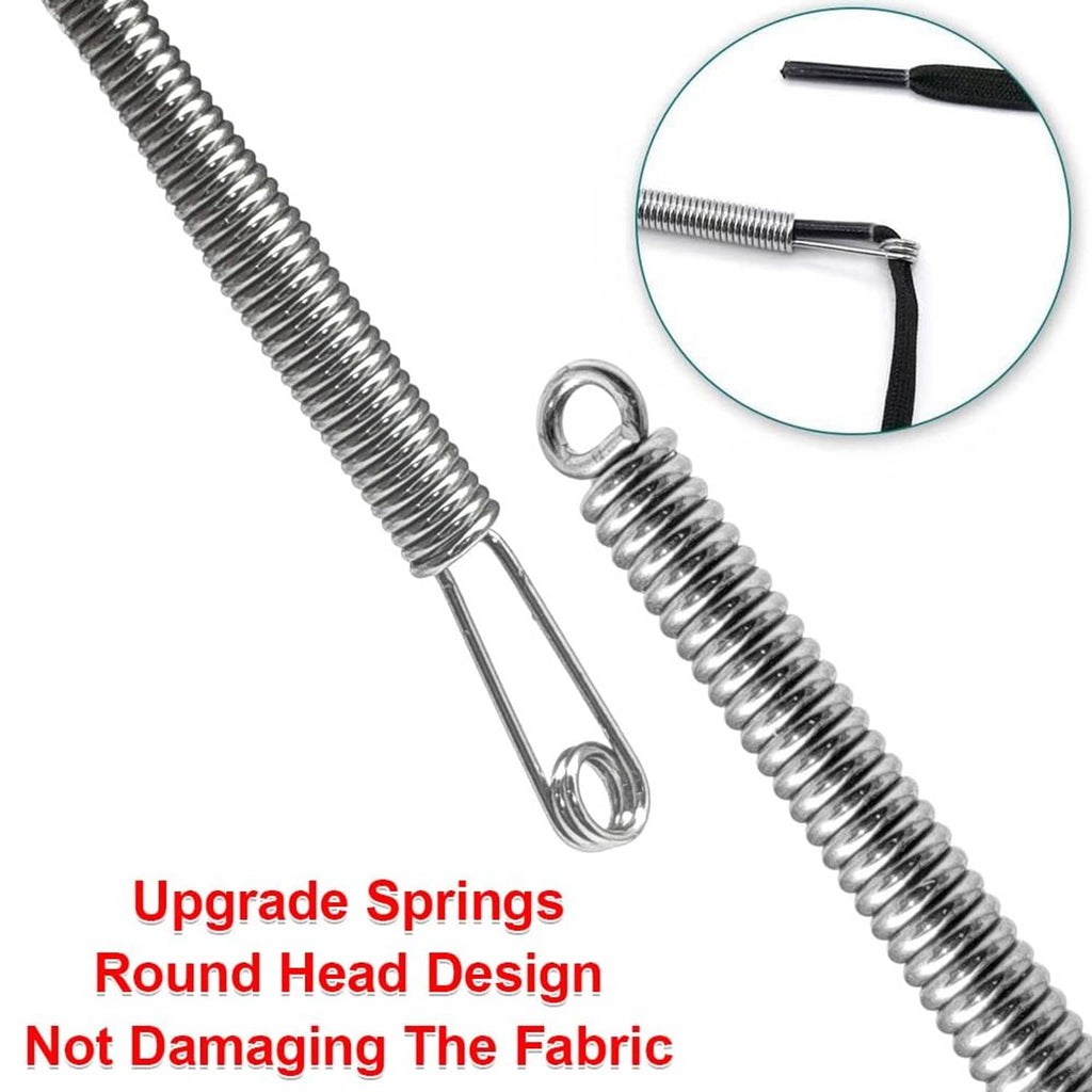Silvery spring threader set with coiled needles and loop eyelets