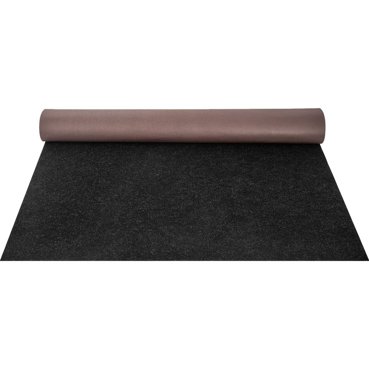 Dark charcoal marine carpet roll with short textured cut pile surface